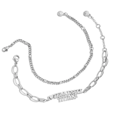 Shop Wear By Erin Andrews X Baublebar Silver Tennessee Titans Linear Bracelet Set