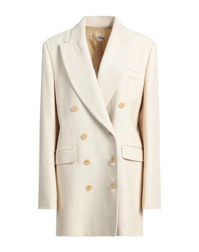 Shop Khaite Woman Blazer Beige Size 4 Virgin Wool, Viscose