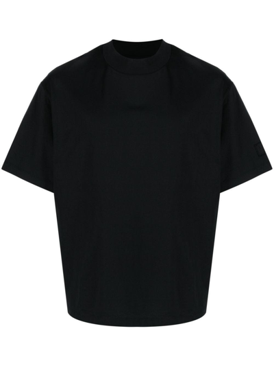 Shop Neil Barrett Black Crew-neck Cotton T-shirt In Nero