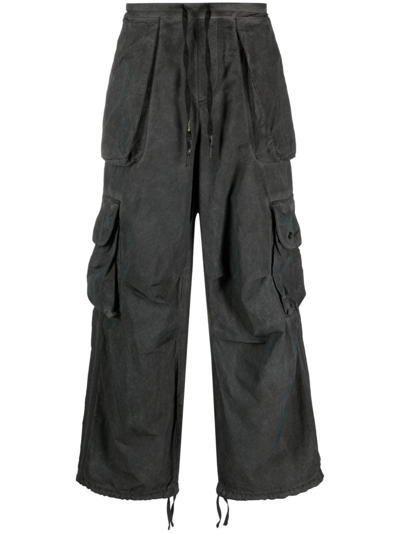 Shop A Paper Kid Cargo Pants With Faded Effect In Grey