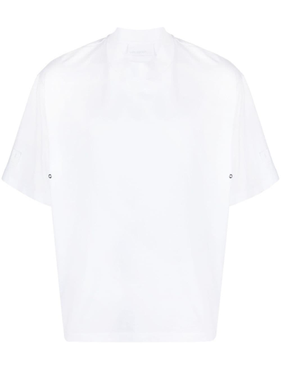 Shop Neil Barrett Logo-patch Cotton T-shirt In White