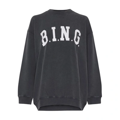 Shop Anine Bing Tyler Sweatshirt In Washed_black