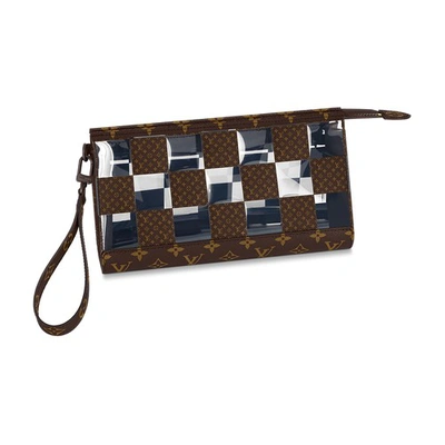 Shop Louis Vuitton Standing Pouch In M_chess