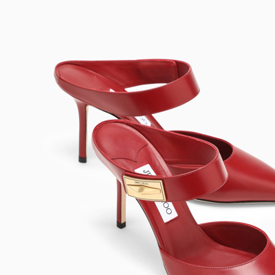Shop Jimmy Choo Nell Mule 85 Cranberry Red