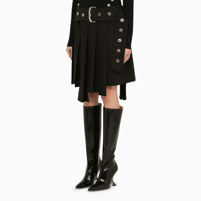 Shop Off-white Off White™ Black Pleated Skirt