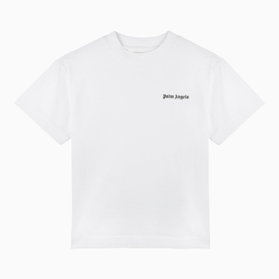 Shop Palm Angels Classic White Crewneck T Shirt