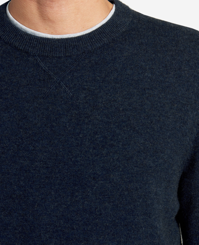 Shop Kenneth Cole Site Exclusive! Crew Neck Cashmere Sweater In Navy