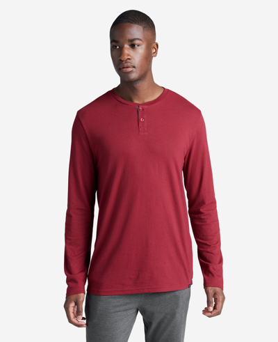 Shop Kenneth Cole Loungewear Set In Modern Red Top,heather Charcoal Bottom