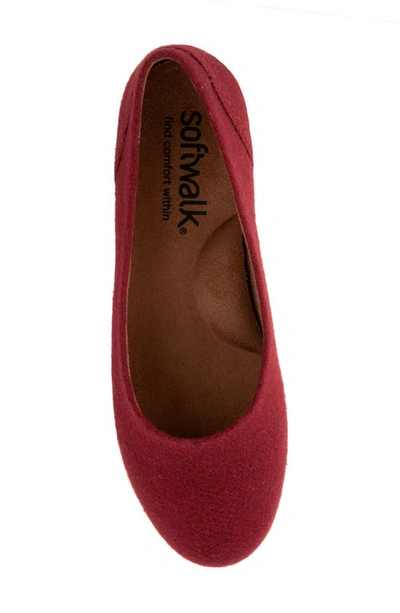 Shop Softwalk ® Shiraz Flat In Dark Red Felt