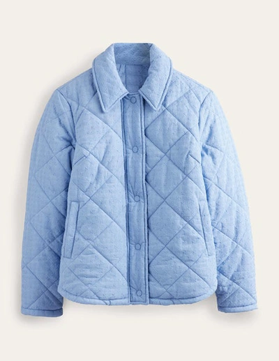 Shop Boden Broderie Quilted Cotton Jacket Chambray Women