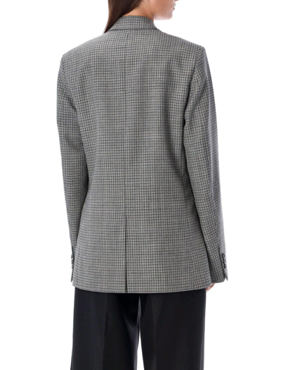 Msgm Embellished Single Breasted Checked Blazer