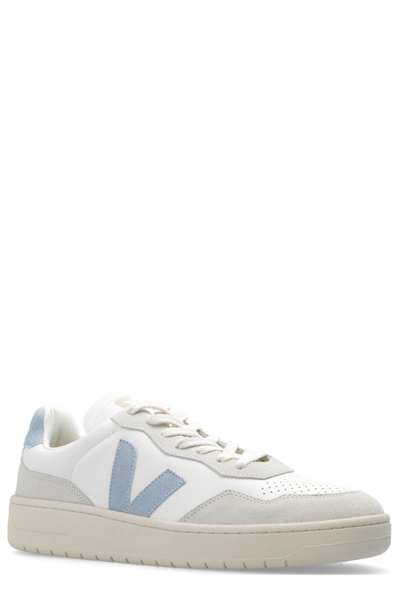Shop Veja V90 Lace-up Sneakers In Extra White Steel