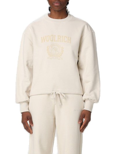 Shop Woolrich Ivy Crewneck Sweatshirt  In White
