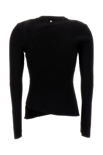 Shop Versace Asymmetric Knitted Jumper