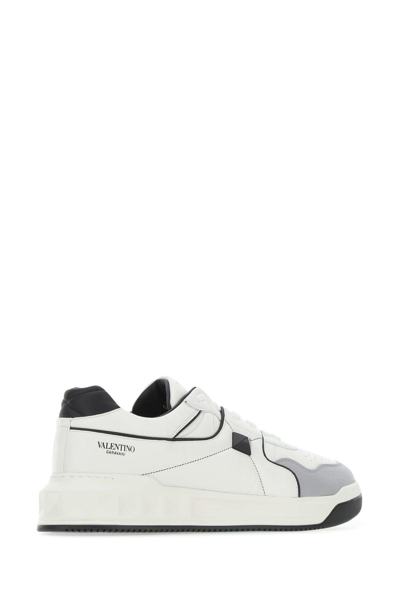 Shop Valentino Multicolor Nappa Leather One Stud Sneakers