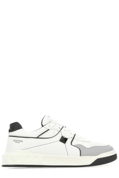 Shop Valentino Garavani One Stud Lace-up Sneakers