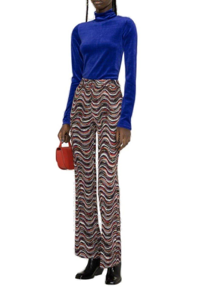 Shop Missoni Waves Straight Leg Trousers In Wf Multi