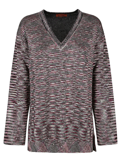 Shop Missoni V-neck Loose Fit Jumper In G