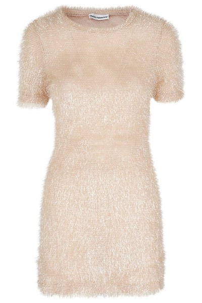 Shop Rabanne Crewneck Short-sleeved Mini Dress In Light Pink