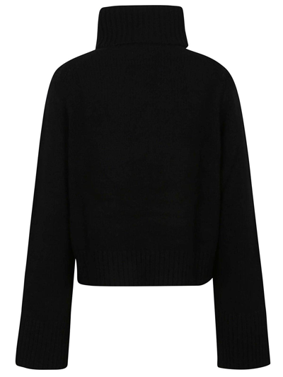 Shop Polo Ralph Lauren Roll-neck Knitted Jumper  In Black