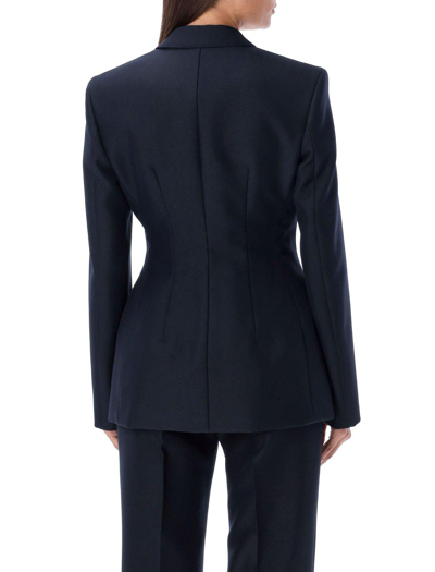 Shop Philosophy Di Lorenzo Serafini Double-breasted Long-sleeved Blazer In Blu
