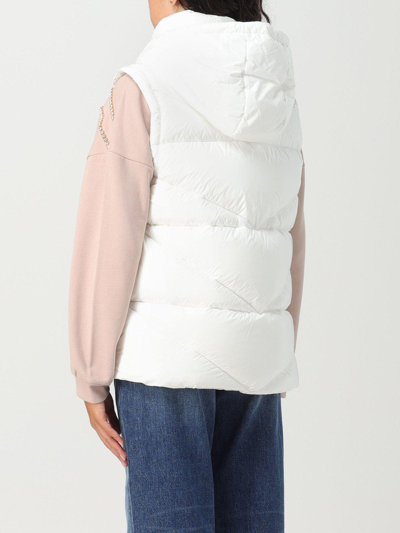 Shop Pinko Geos Padded High Neck Zipped Waistcoat  In White