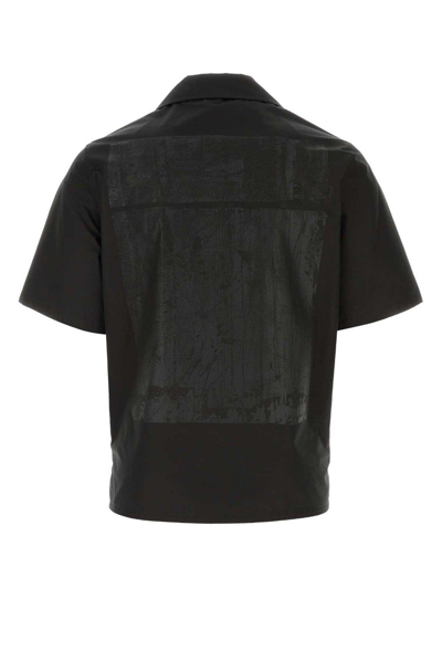 Shop Off-white Buttoned Short-sleeved Shirt In Black Black