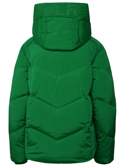 Shop Woolrich Alsea Green Nylon Down Jacket