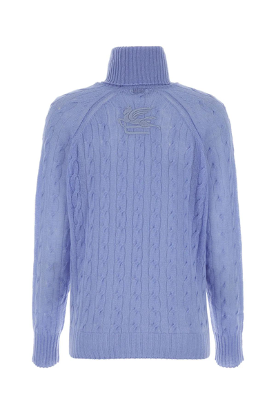 Shop Etro Powder Blue Cashmere Sweater In Light Blue
