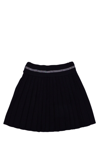 Shop Gcds Bling High-waist Pleated Mini Skirt In Black