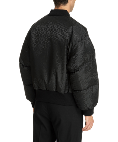 Gcds Padded Nylon Bomber Jacket In Black