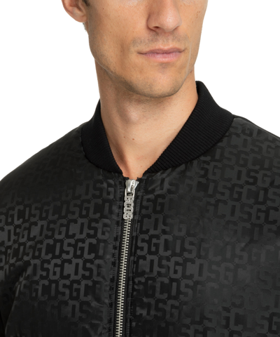 Gcds Padded Nylon Bomber Jacket In Black