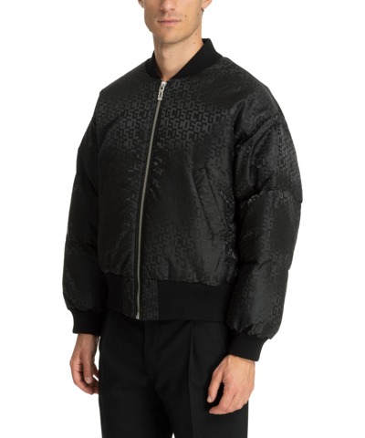 Shop Gcds Monogram Bomber Jacket In Black