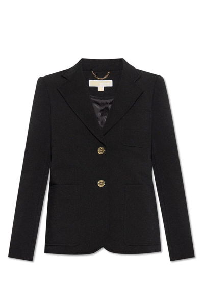 Shop Michael Kors Buttoned Blazer In Black