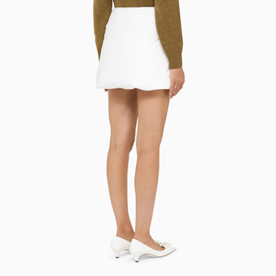 Shop Prada White Padded Miniskirt In Lii Bianco+panna