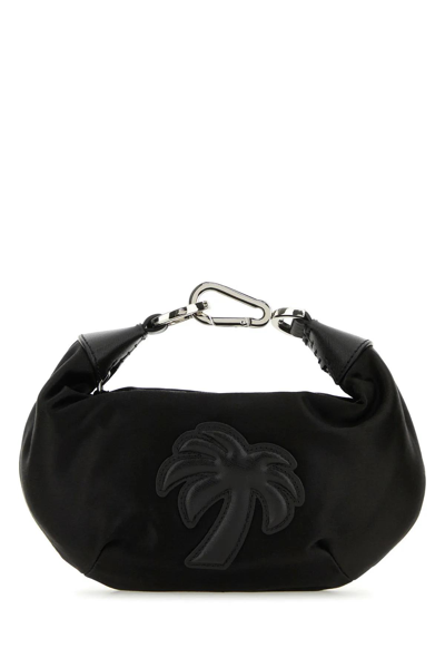 Shop Palm Angels Black Fabric Big Palm Handbag
