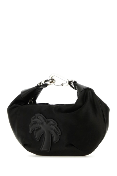 Shop Palm Angels Black Fabric Big Palm Handbag