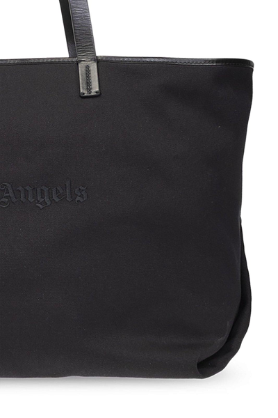 Shop Palm Angels Logo Embroidered Tote Bag
