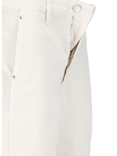 Shop Lemaire Straight Pants In Clay White