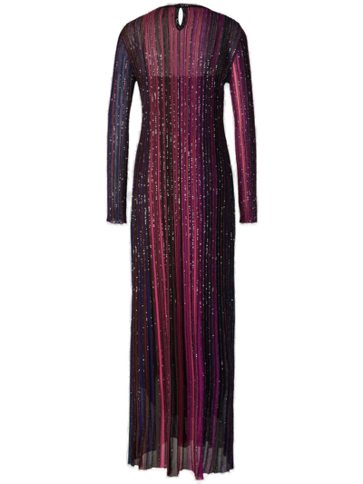 Shop Missoni Sequin-embellished Pleated Crewneck Maxi Dress