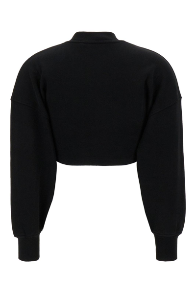 Shop Palm Angels Ruched-detailed Palm Plaque Sweatshirt In Black