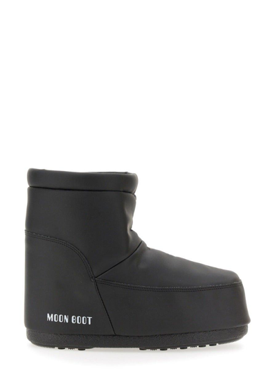 Shop Moon Boot Icon Low Logo Printed Snow Boots In Black