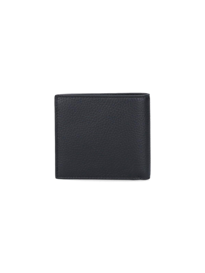 Shop Bally Bi-fold Logo Wallet In Black/palladio