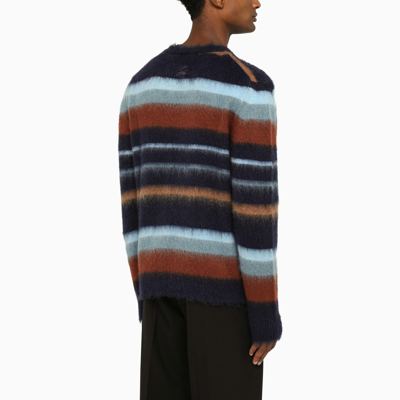 Shop Etro Striped Crew-neck Sweater In Wool In Multicolor