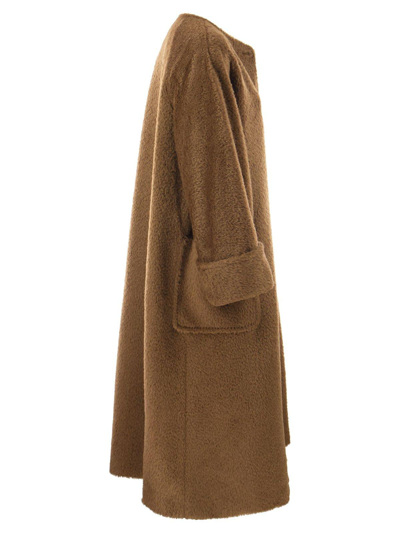 Shop Max Mara Hudson Button-up Overcoat In Cuoio