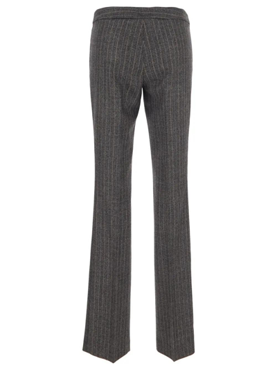 Shop Stella Mccartney Zip Detailed Slim Trousers In Grigio