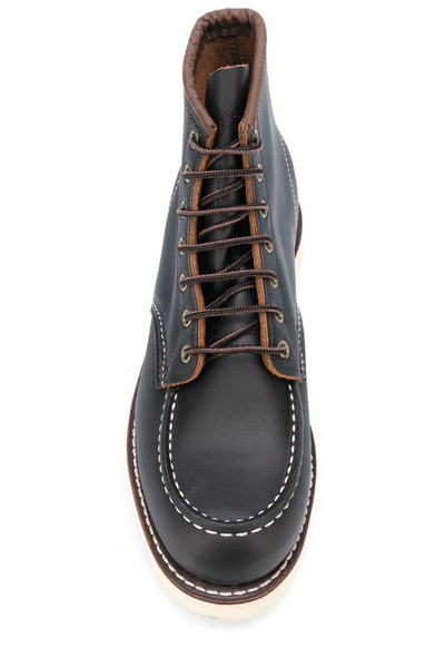 Shop Red Wing Moc Lace-up Boots In Nero