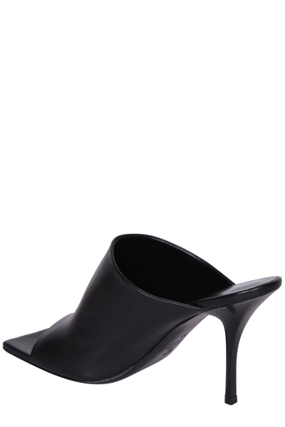 Shop Palm Angels Palm Plaque Slip-on Mules In Nero