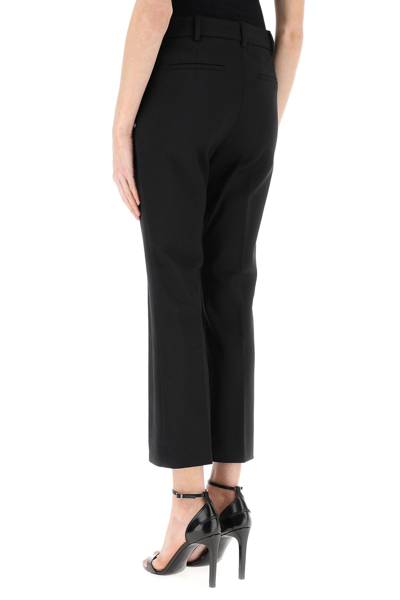 Shop Sportmax Black Stretch Cotton Blend Asiago Pant In Nero