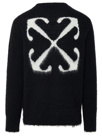 Shop Off-white Black Mohair Sweater In Nero